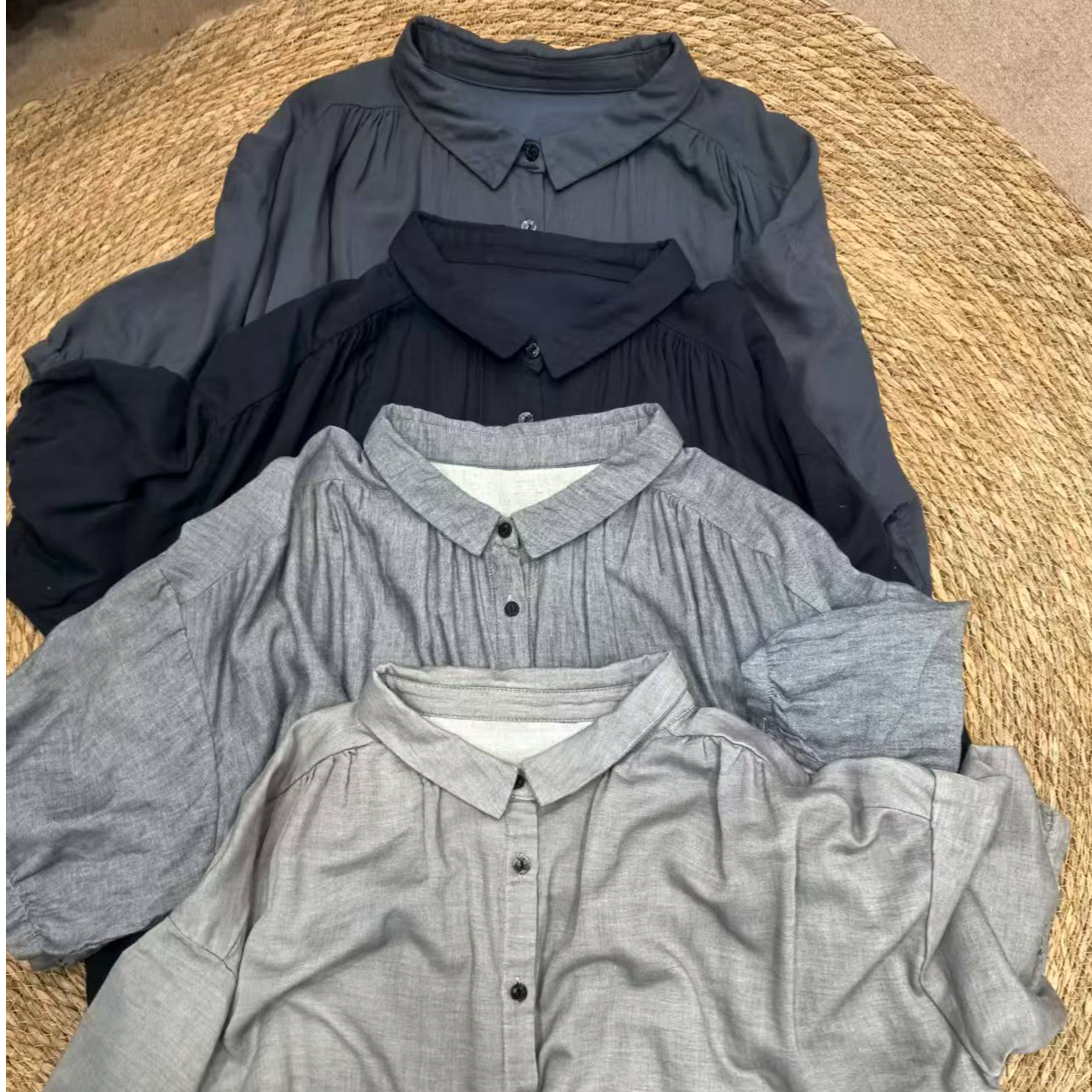 韩系原创复古满天星双层棉纱大版带领开衫连衣裙（胸围150裙长118）