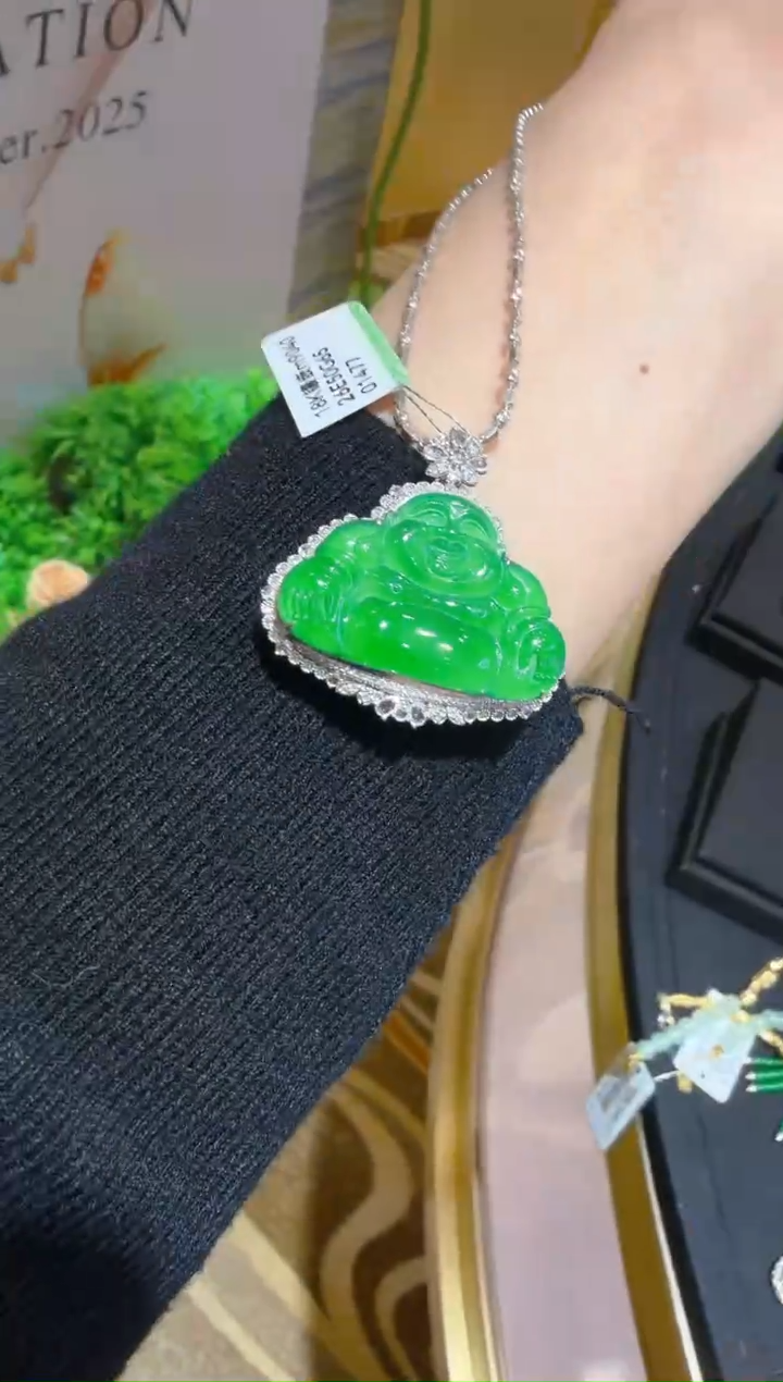 吊坠(不含链)18K金镶嵌翡翠多样性团购发一件