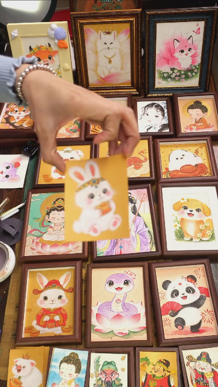 国画?****?4寸小动物摆台111