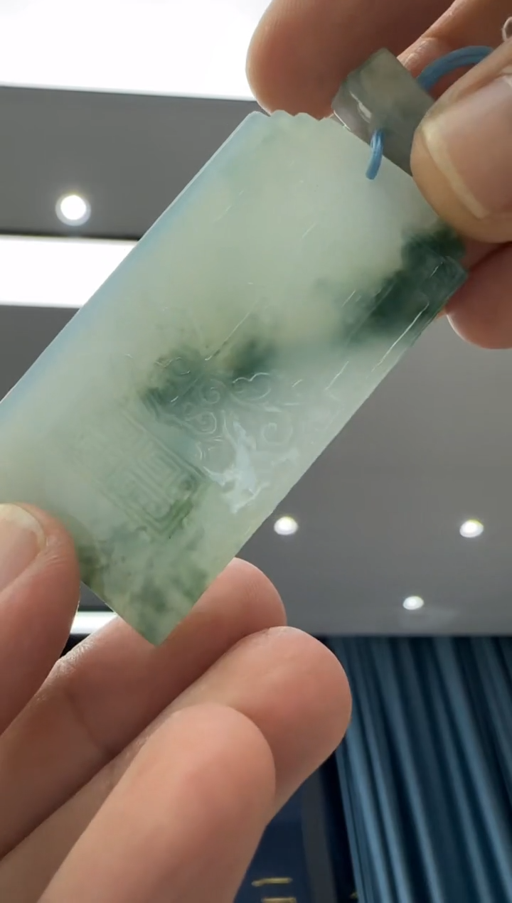 颈饰未镶嵌翡翠天然翡翠A货孤品一件