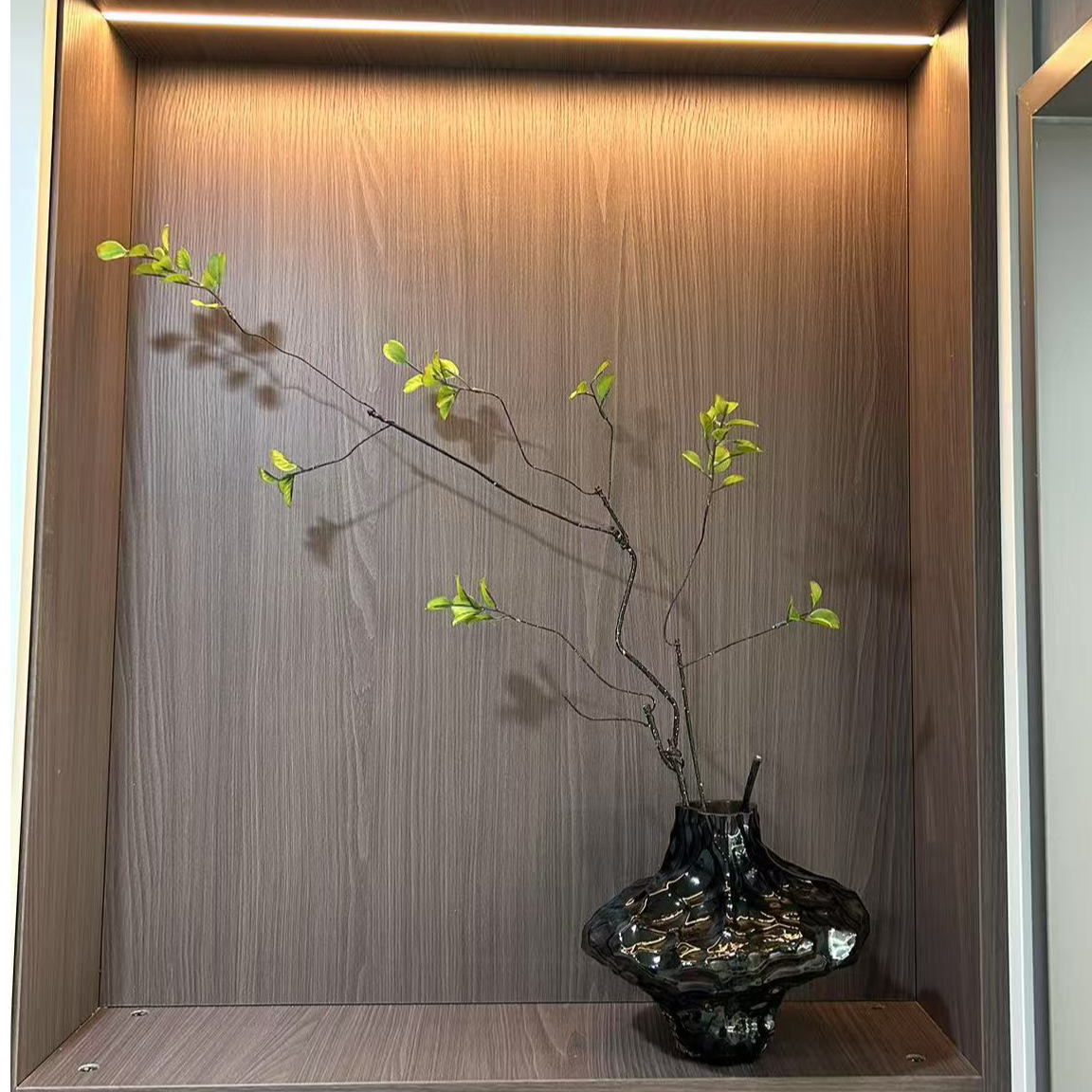 掬涵【推荐】秋枫叶仿真枝条轻奢不规则创意花瓶禅意