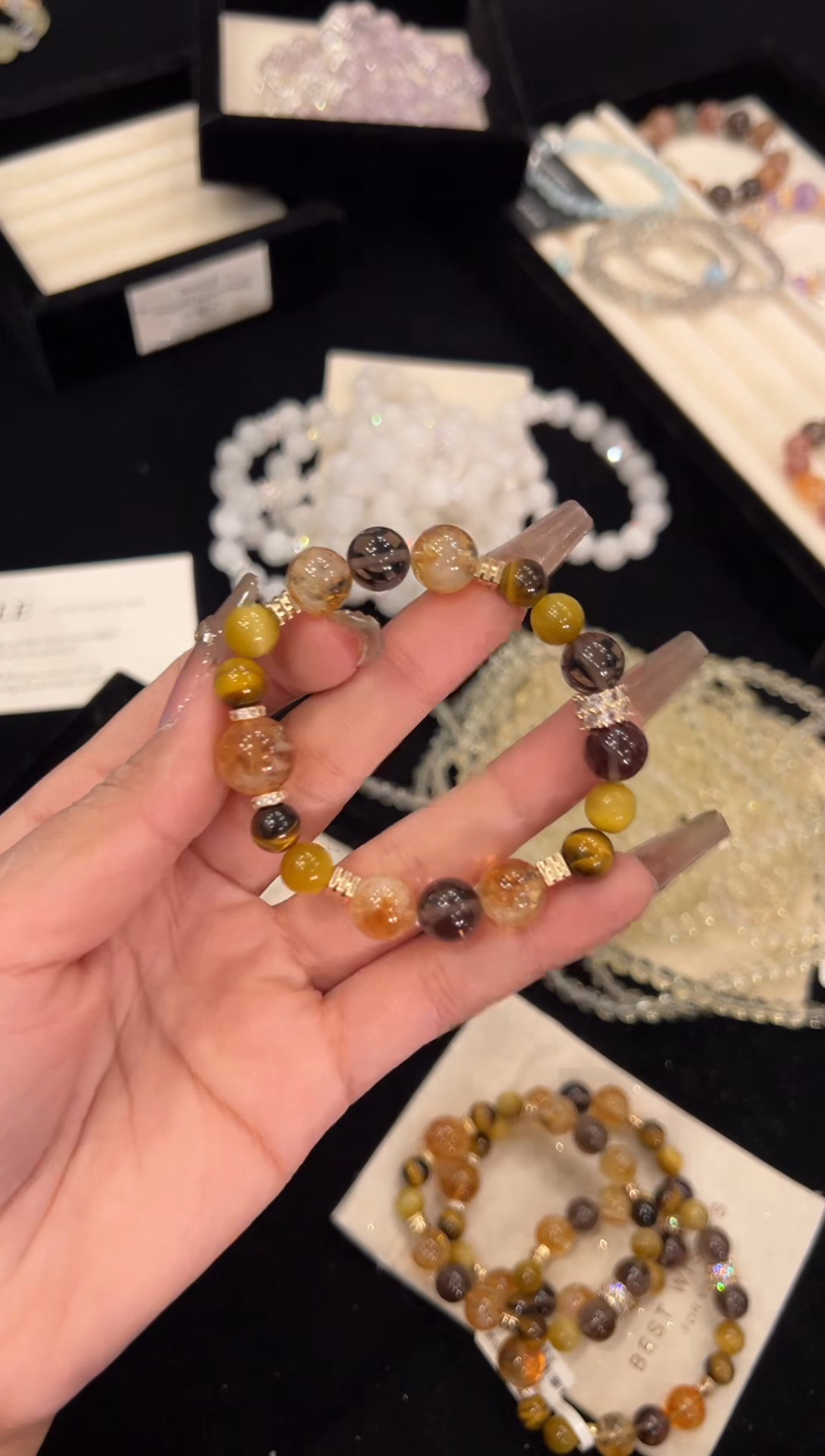 【闪购商品】水晶手链合金黄虎眼手链x552