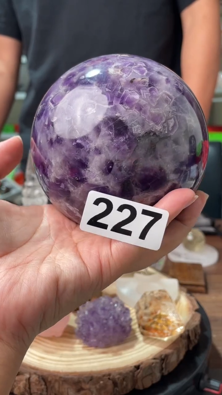 未镶嵌水晶大型摆件（非配饰）紫水晶球227