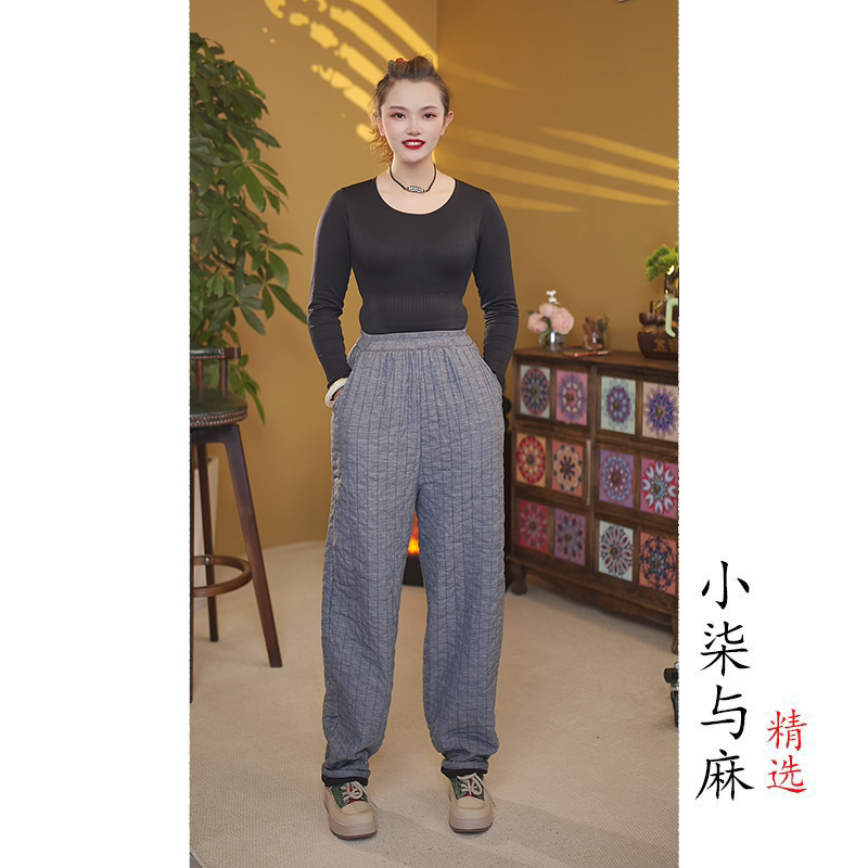 【小柒推荐】双织亚麻航线定位老爹裤（裤长101臀围122）1197