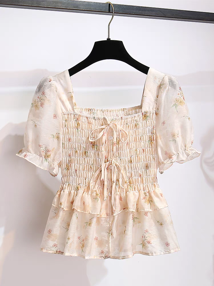 冰冰④.⑨⑧杂款女装衬衫长袖纯欲春夏秋季上衣收腰显身露肩