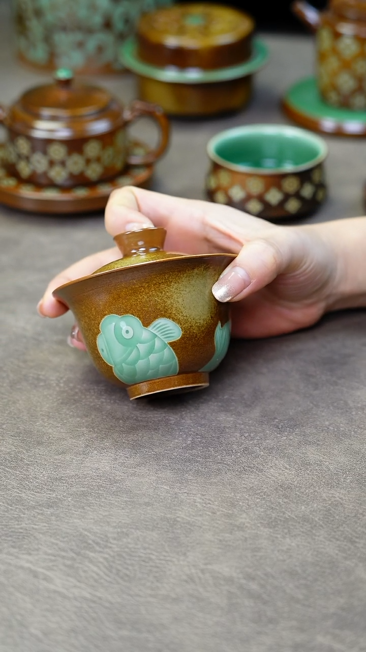 【闪购商品】龙泉青瓷手工盖碗