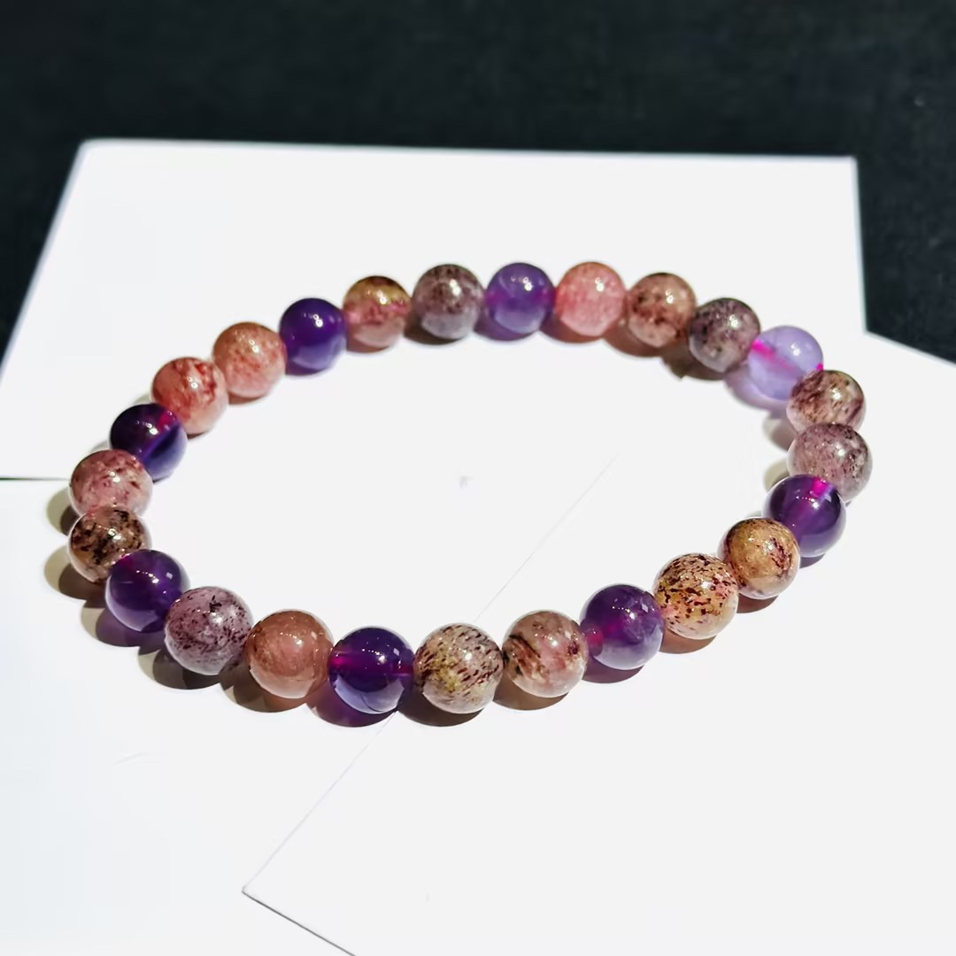 【SY】满矿黑加仑水晶多宝手串-约8mm（多样性发其一）