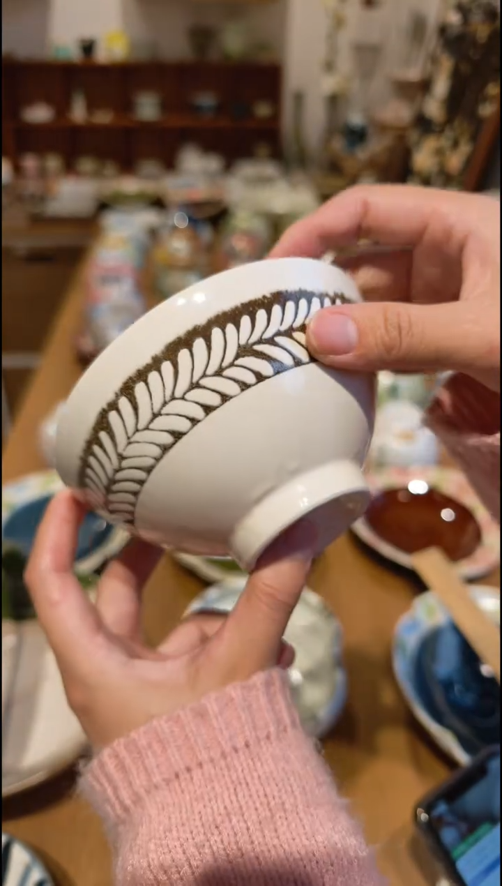 瓷片迷迭香斗笠碗（暖白色）福利价只限今天