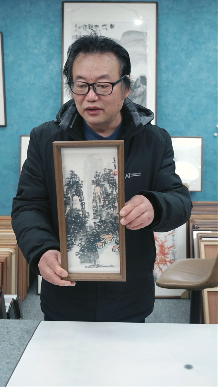 【闪购商品】国画17*37本土老师木质摆台