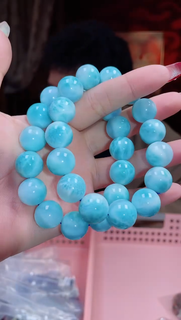 【闪购商品】针钠钙石（海纹石）手串未镶嵌14MM多样性发其一