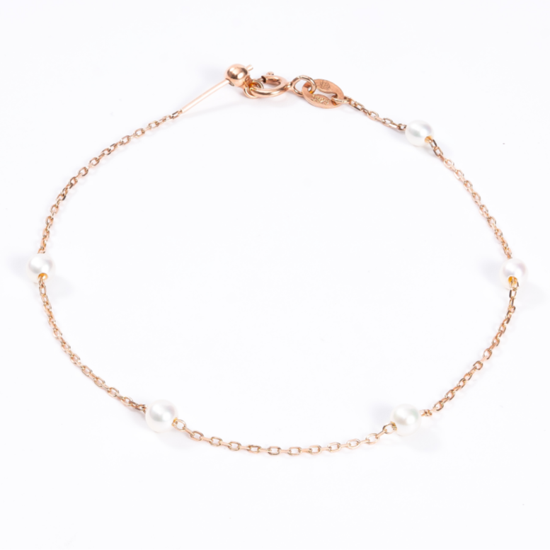 925银手链 GM 925银珍珠手链生日礼物轻奢小众精致银饰