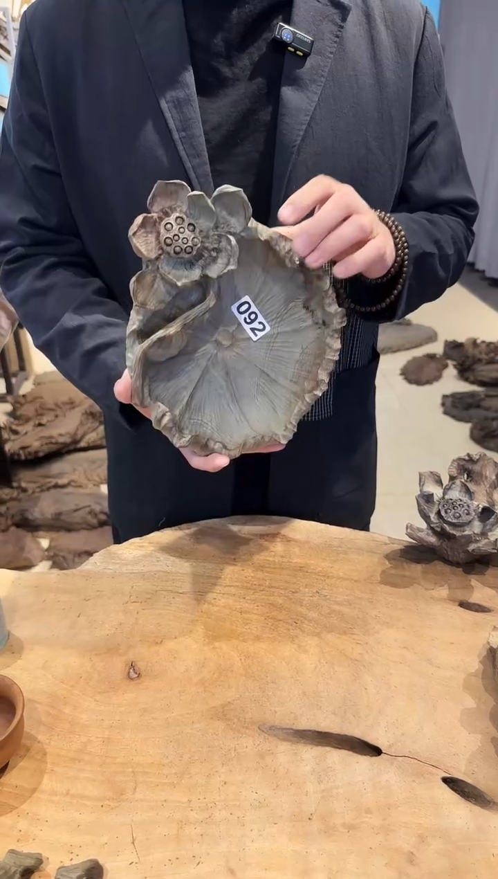 木092号乌木金丝楠果盘