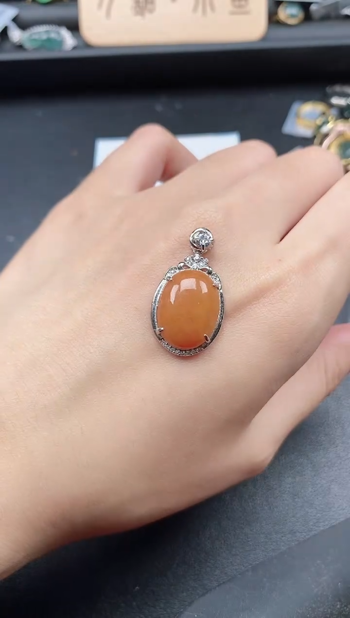 翡翠戒指银S925镶嵌51511