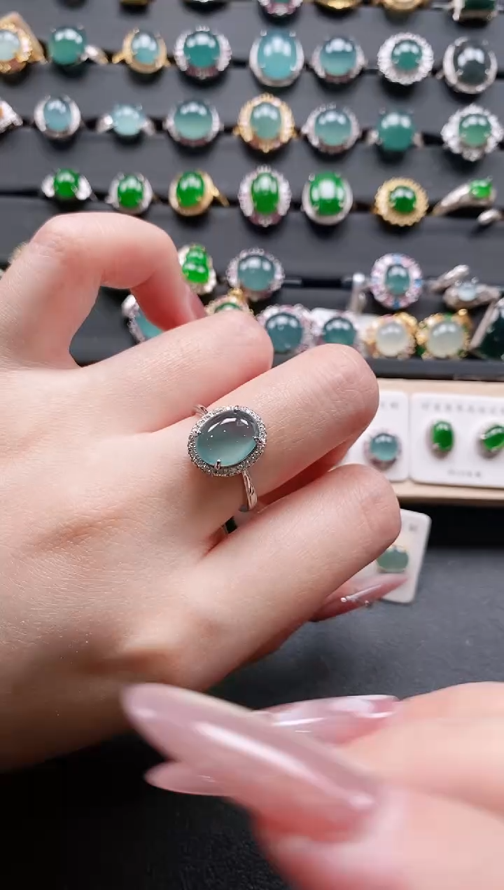 【闪购商品】翡翠戒指银S925镶嵌11111111
