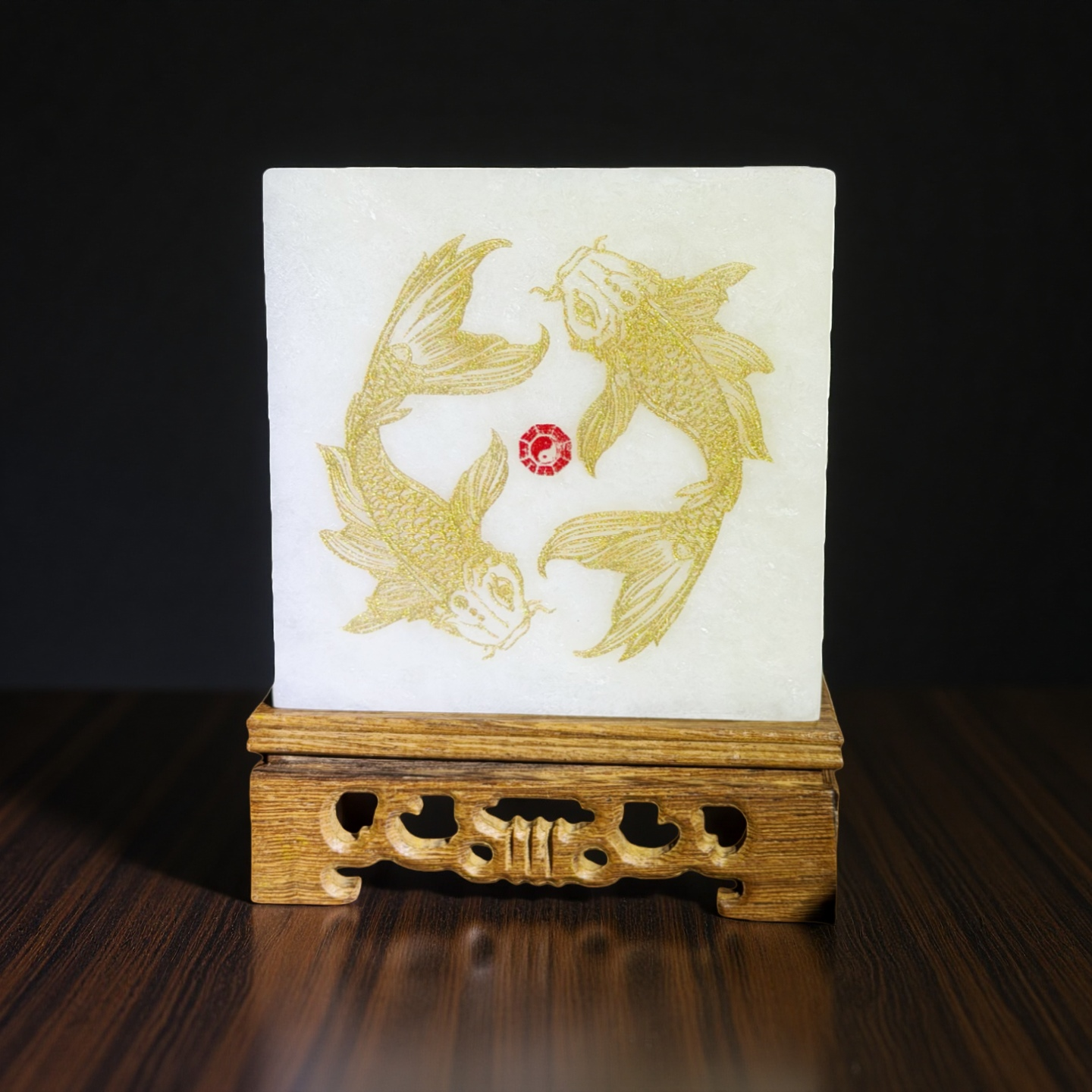 抖音质检先鉴后发出具和田玉证书天然保真和田玉白玉二斤太极鱼图