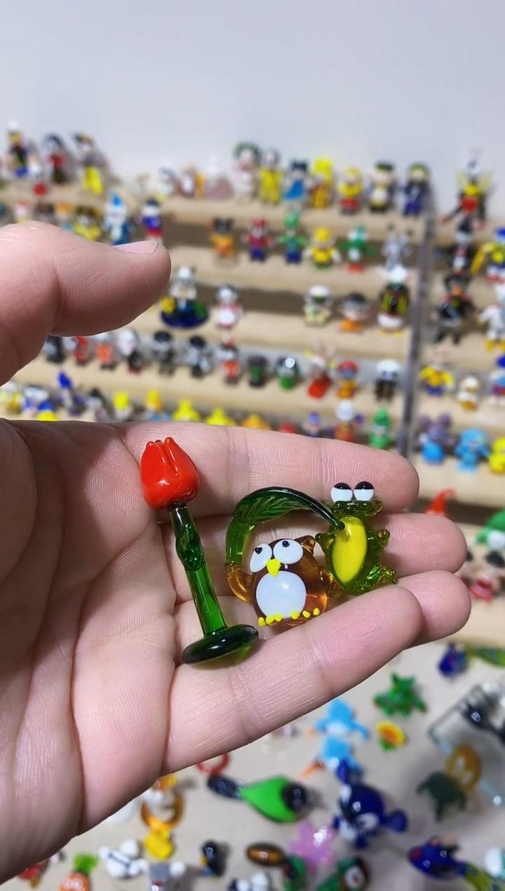 【闪购商品】琉璃手工艺品花+猫头鹰+送鳄鱼