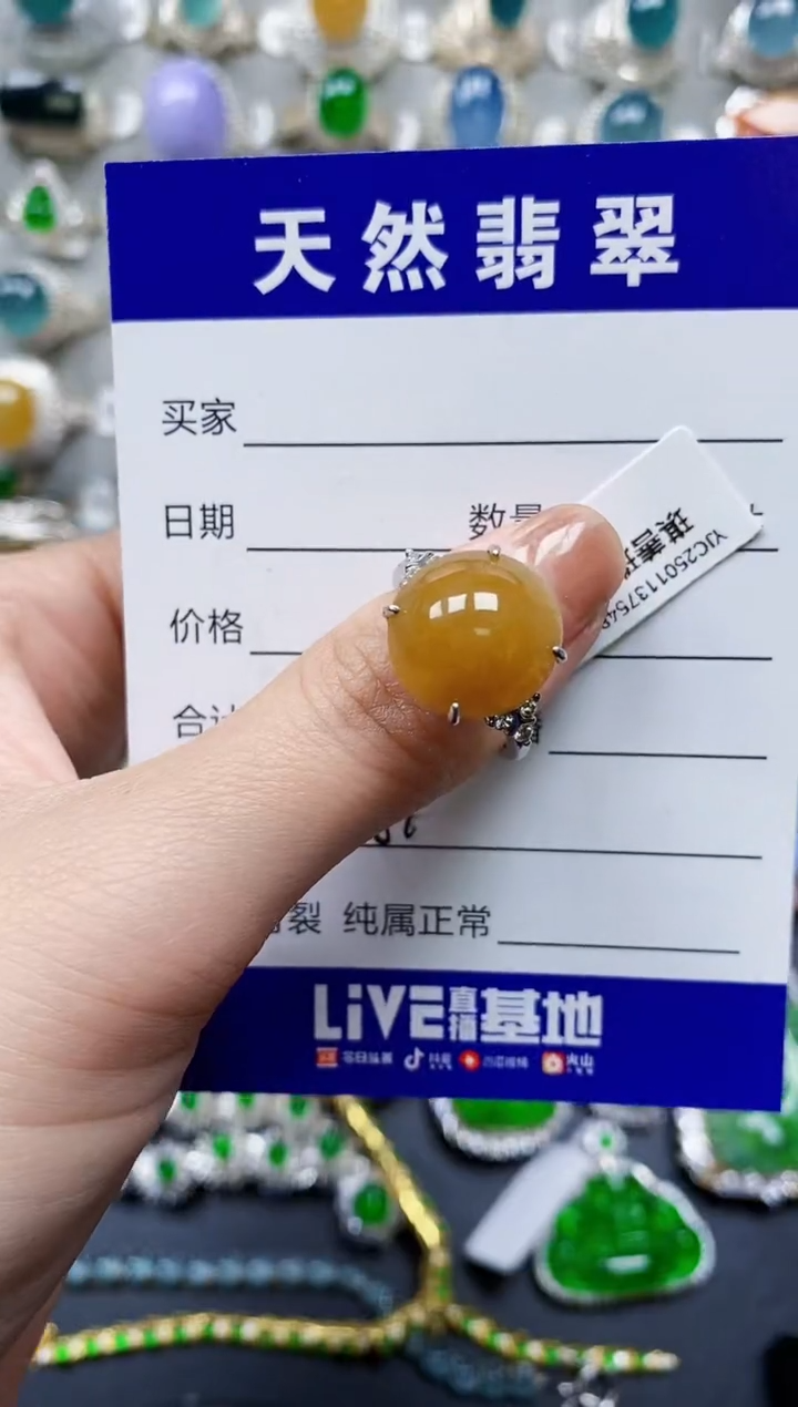 【闪购商品】翡翠戒指银S925镶嵌0582