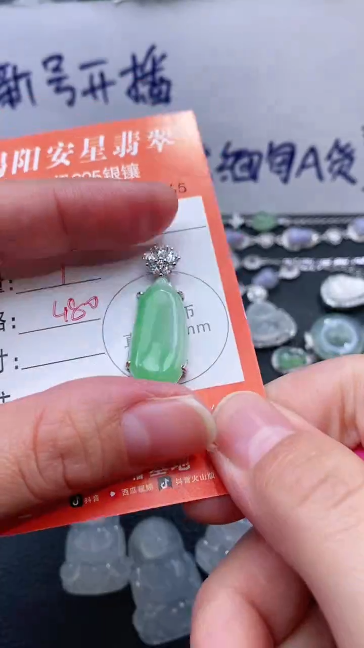 颈饰银S925镶嵌翡翠多样性发其中一件