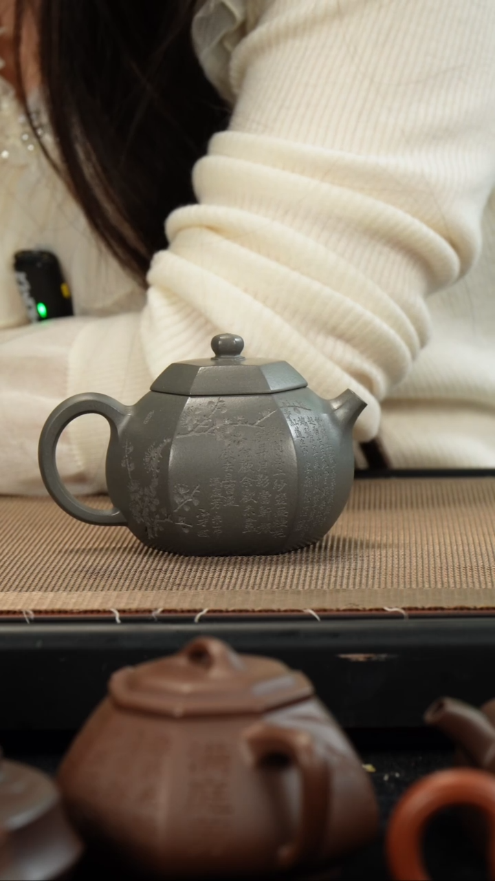 【闪购商品】紫砂茶壶青灰泥两个西施