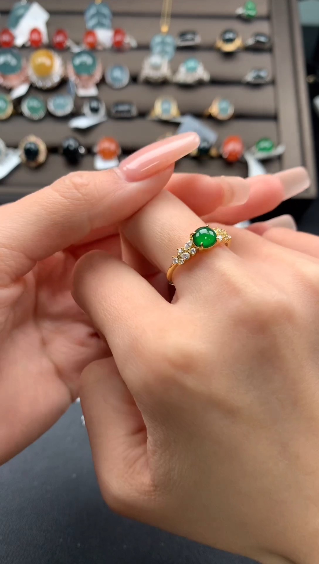 【闪购商品】翡翠戒指银S925镶嵌3213123123