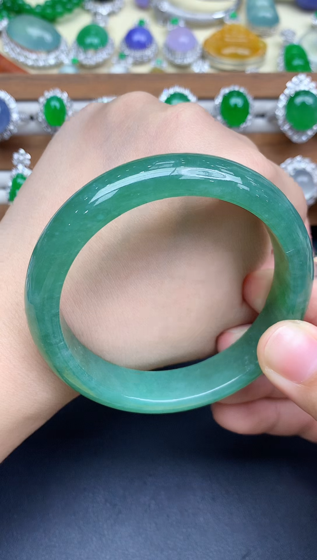 未镶嵌手镯翡翠575-中国好珍宝