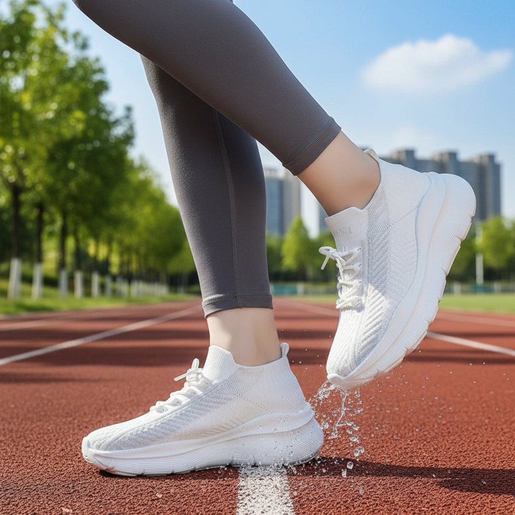 一秋冬网面运动鞋跑步鞋通勤休闲软底透气轻便减震舒适百搭