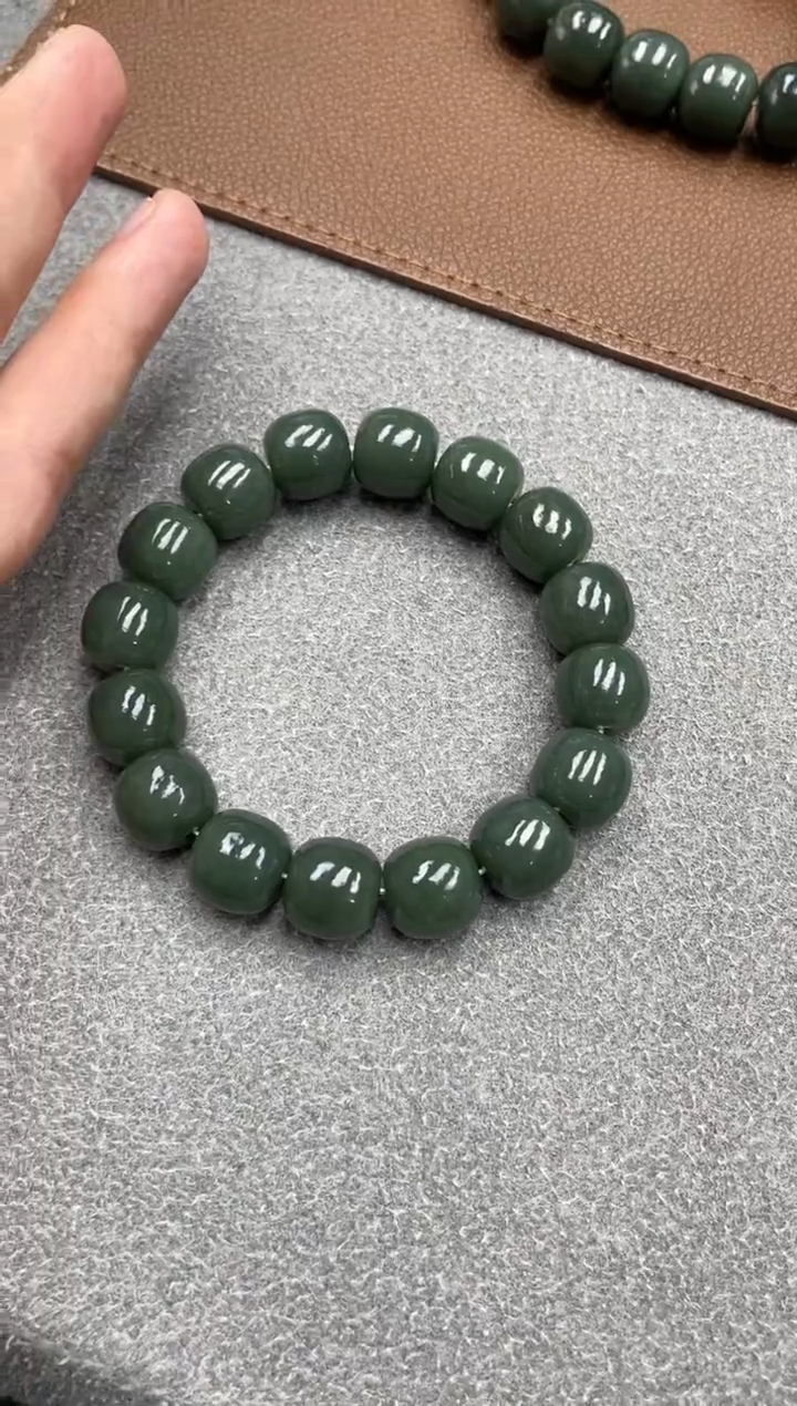 未镶嵌手串和田玉纯天然新疆且末蓝14老型