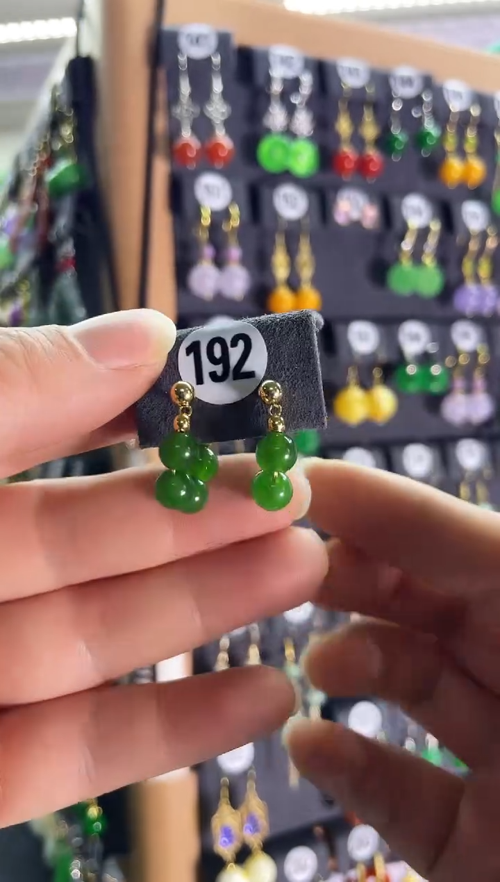 【闪购商品】和田玉耳饰银S925镶嵌192..