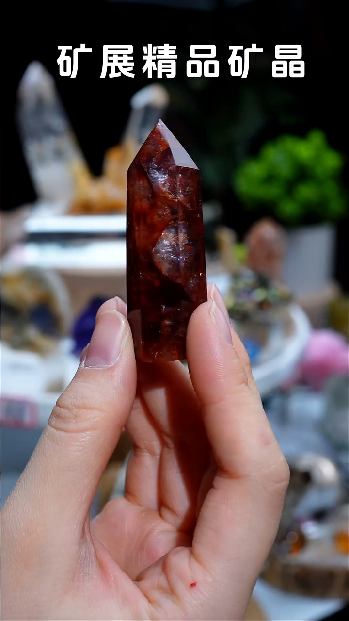 颈饰未镶嵌水晶红胶花水晶