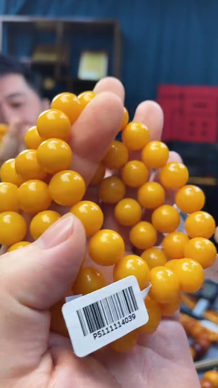 手串琥珀未镶嵌蜜蜡圆珠手串（多样性发其一）