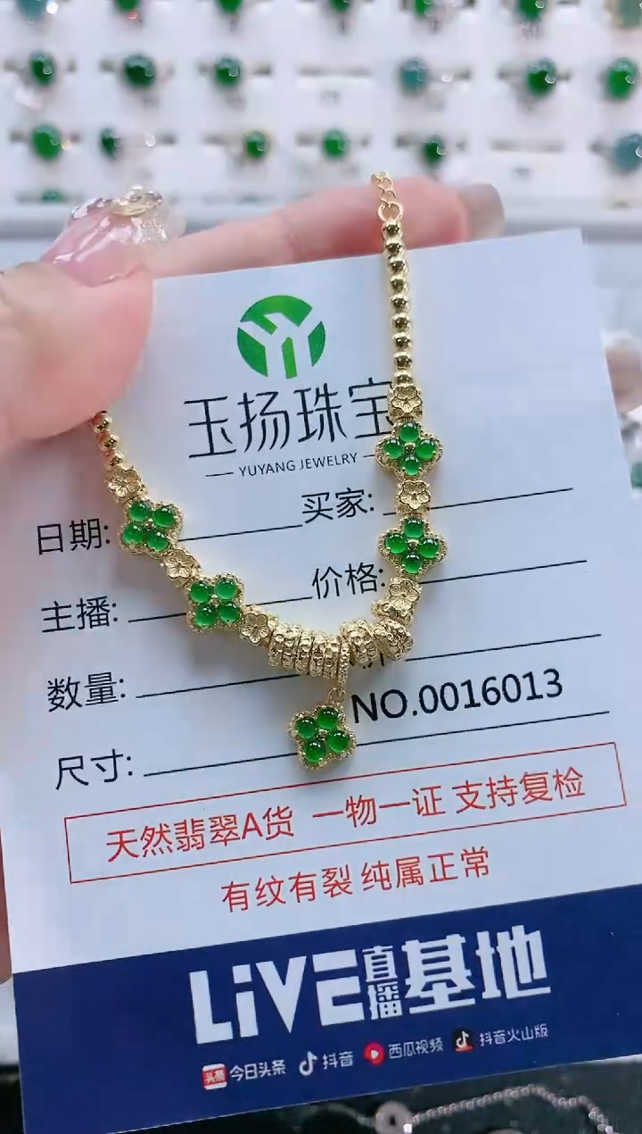 【闪购商品】翡翠颈饰银S925镶嵌天然翡翠