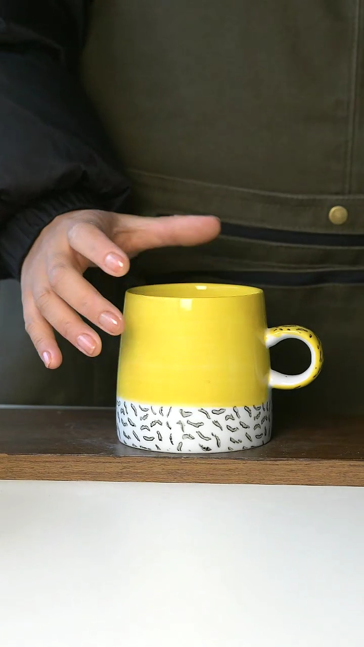 【闪购商品】玻璃051粗陶微瑕马克杯@4-2@