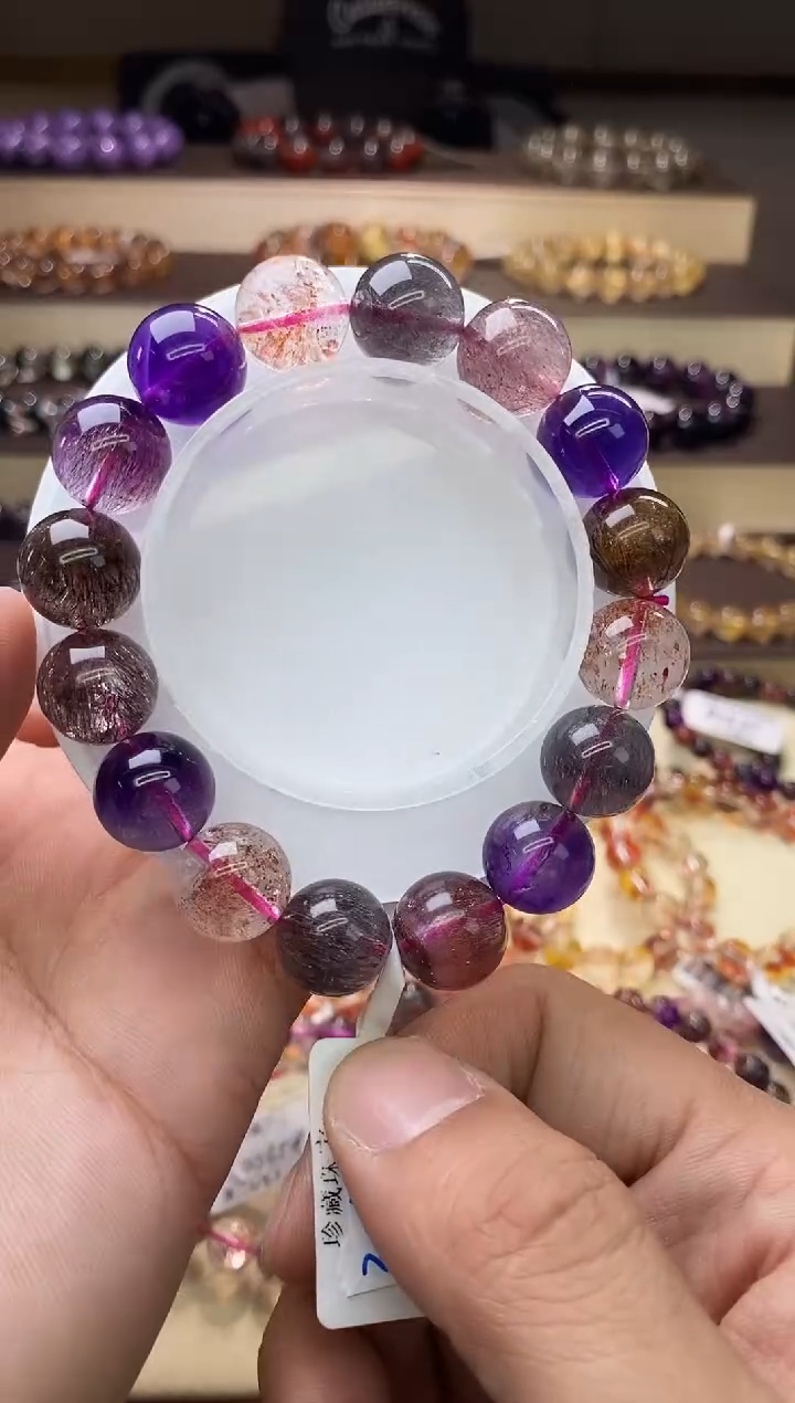 【闪购商品】水晶手链未镶嵌黑加仑超七单圈13m+