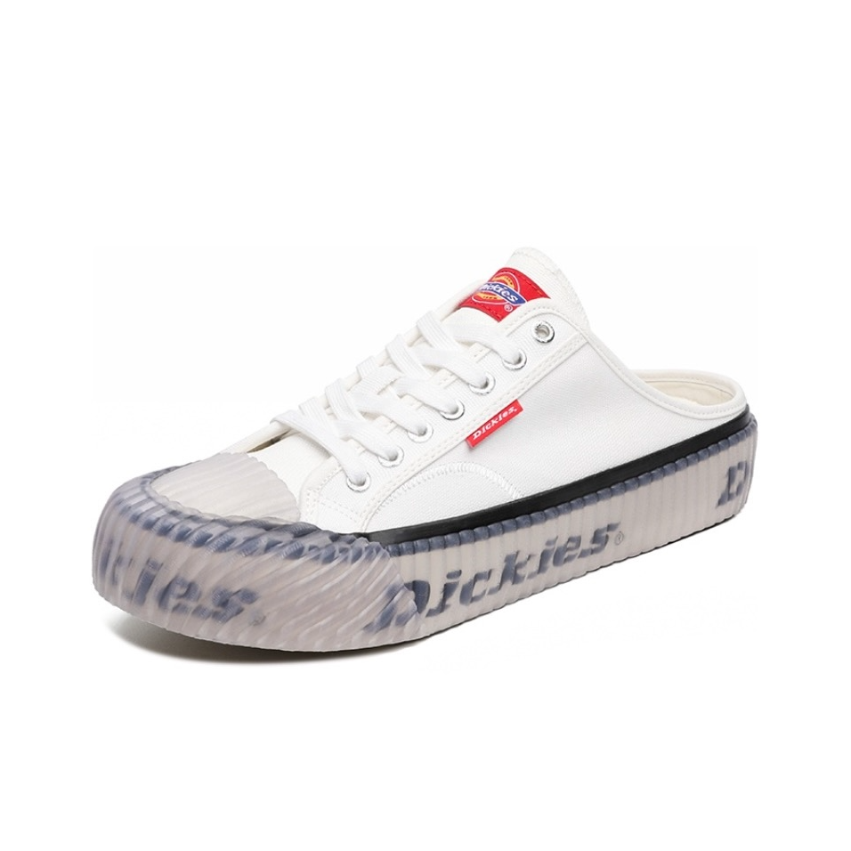 Dickies潮流百搭一脚蹬半拖帆布鞋211N50LXS43-白色