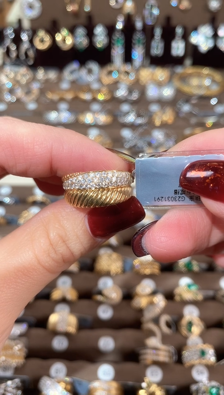 【闪购商品】钻石戒指/指环18K金镶嵌18K金钻石戒指14