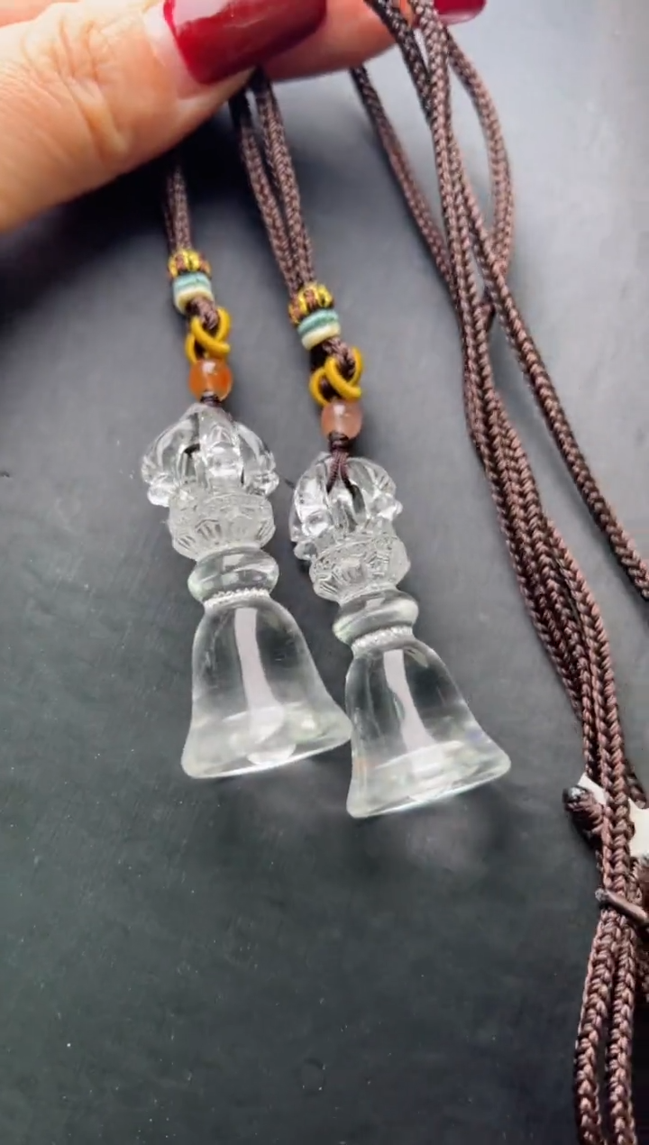 【闪购商品】水晶吊坠未镶嵌白水晶金刚玲吊坠多样性发一Z20233