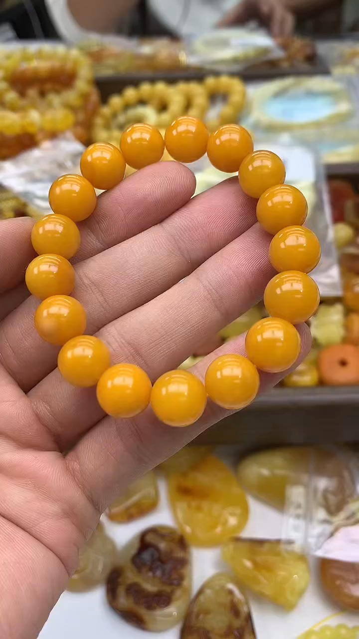 裸石琥珀未镶嵌手串