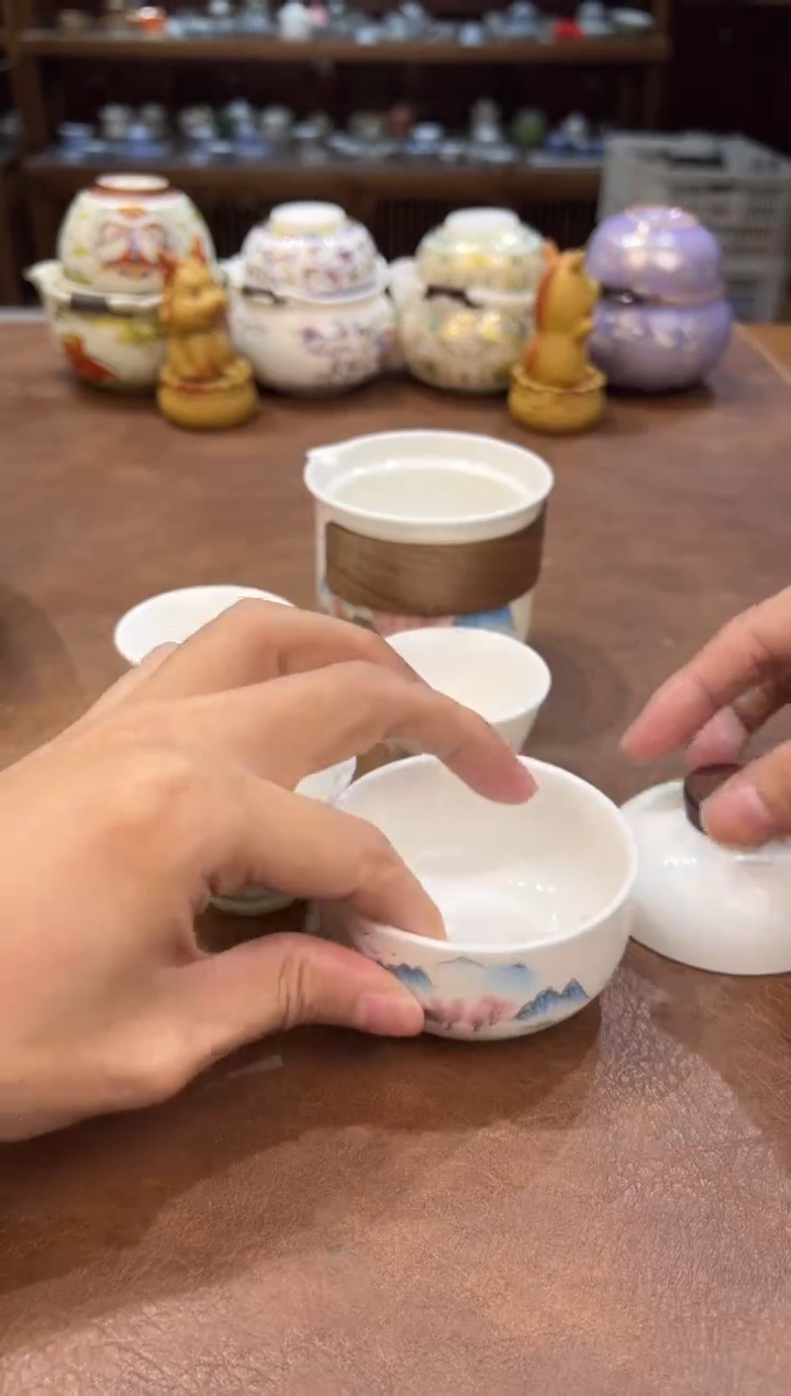 真的很便宜会开片的旅行茶具