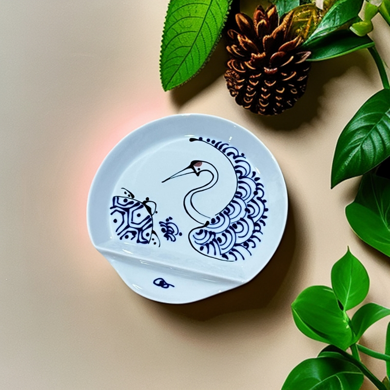 HASAMI-YAKI/波佐见烧翔芳窑龟鹤系列碗盘餐具全套高档餐具家用