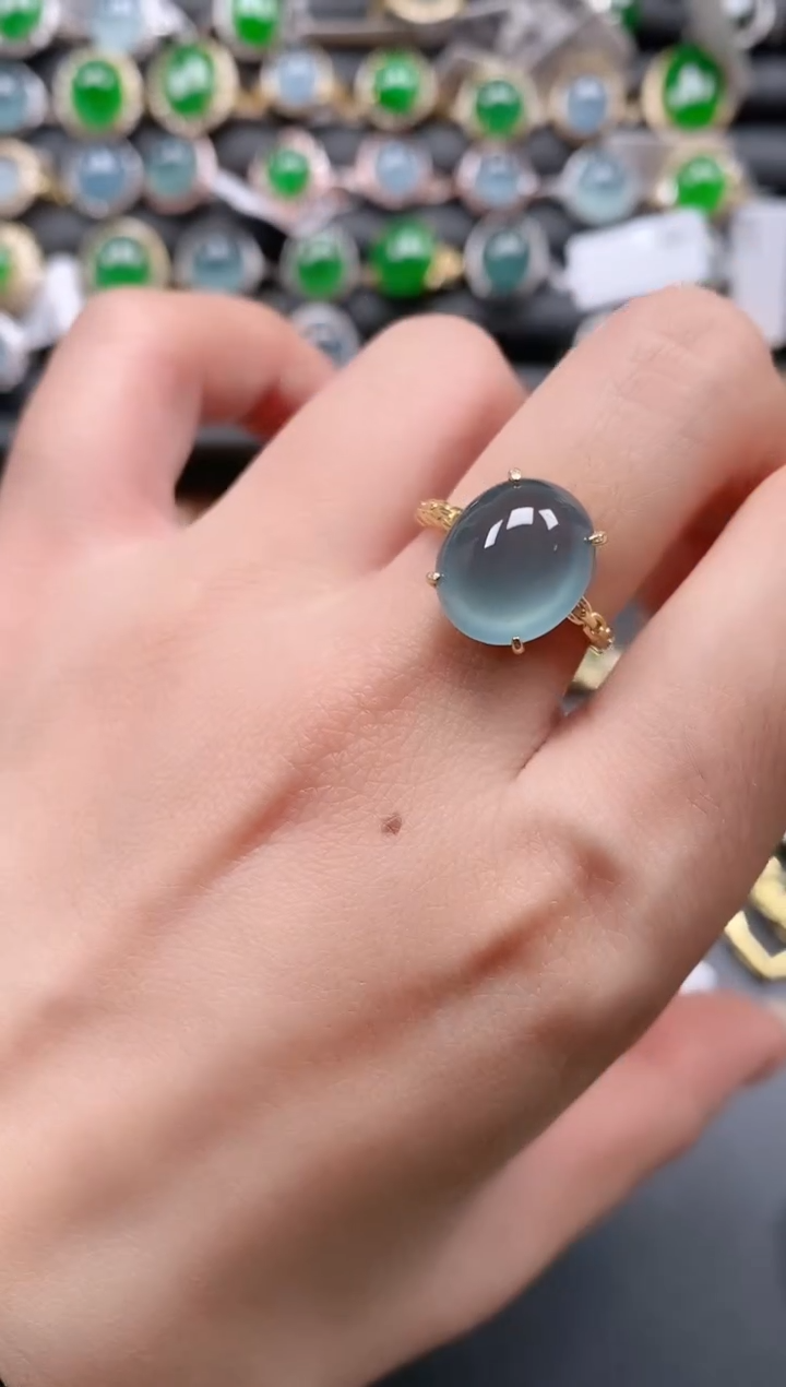 银S925镶嵌戒指翡翠1111