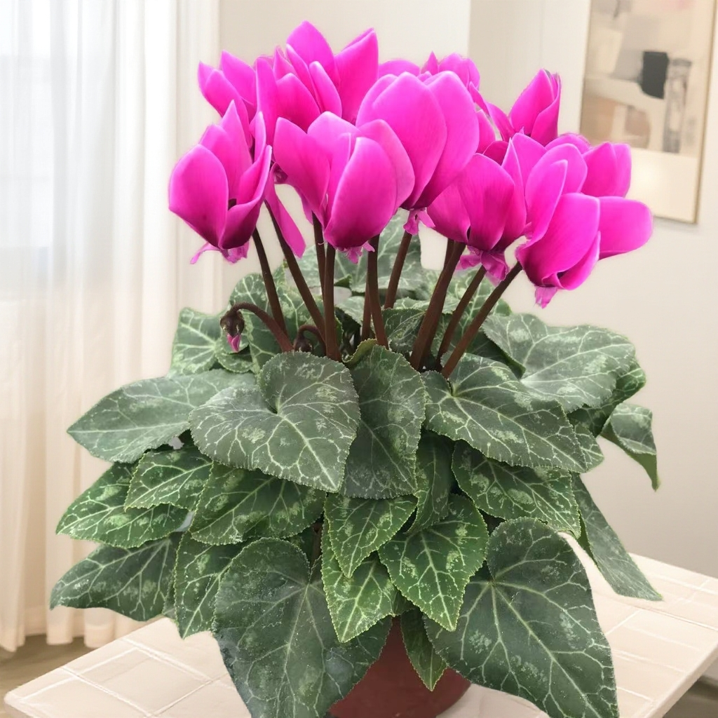 F一代小花仙客来盆栽带花苞室内花卉盆栽