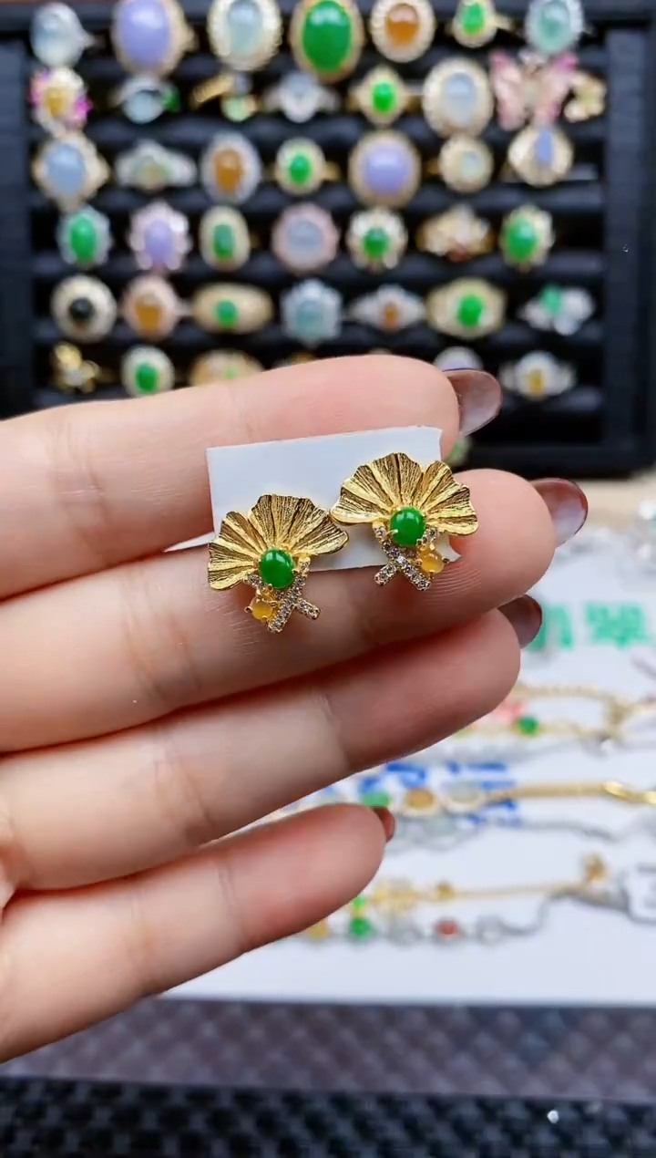 银S925镶嵌戒指翡翠269