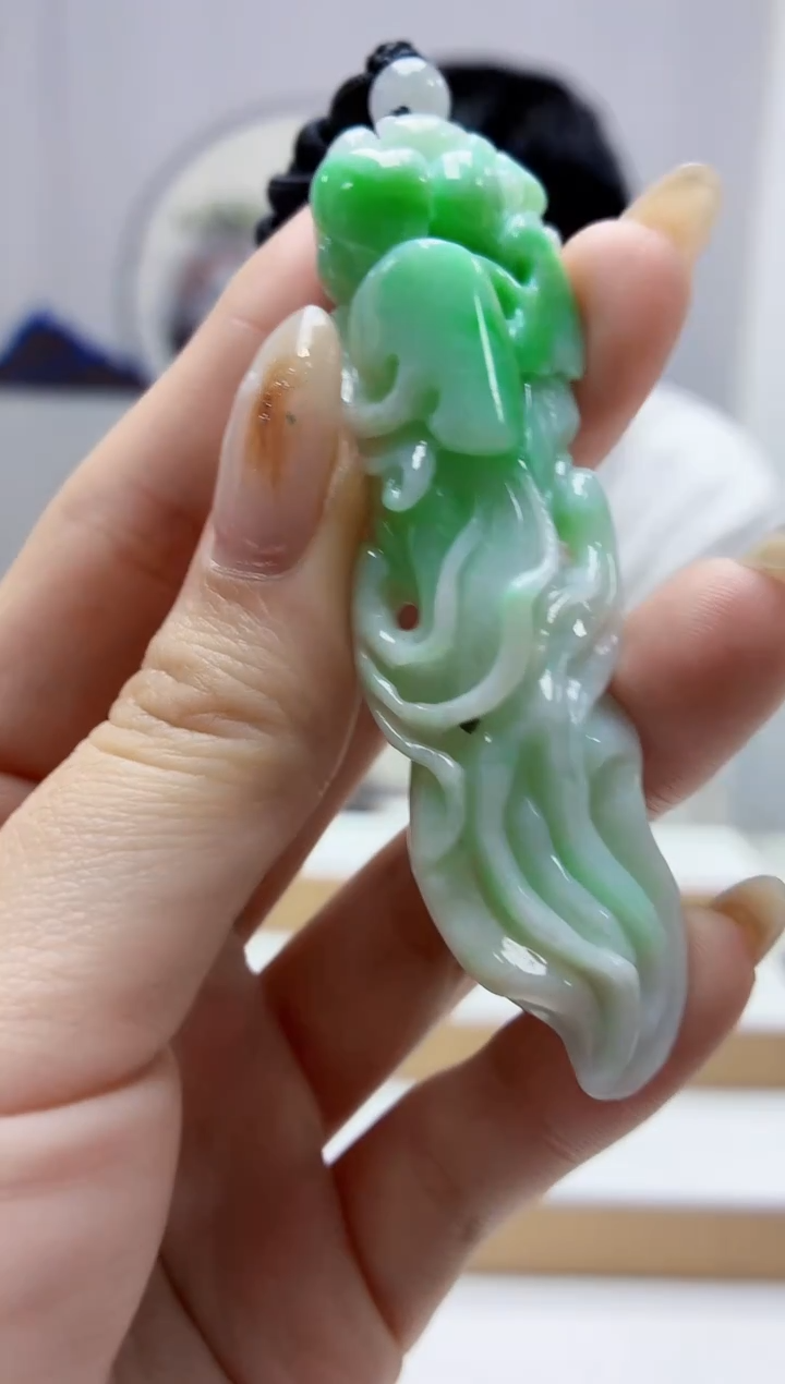 未镶嵌定制翡翠5028jw-毛货挂件73