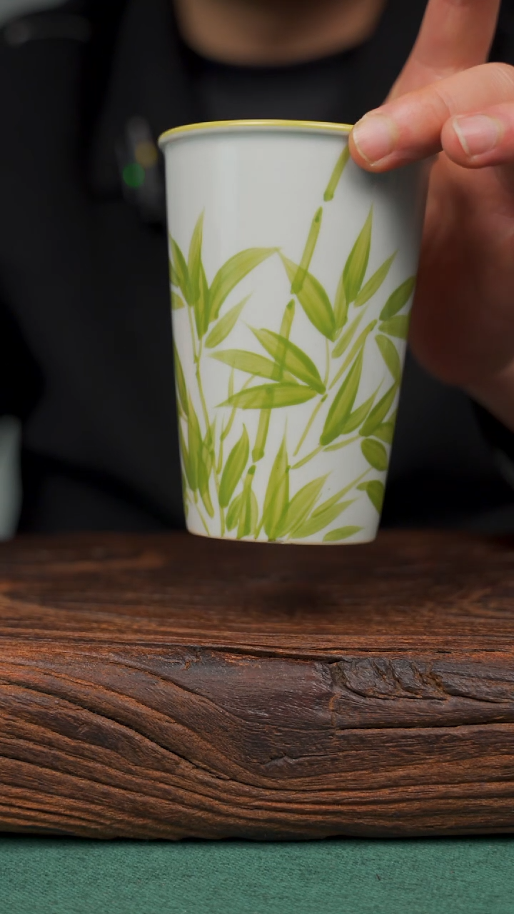 瓷片37寻一缕瓷香杯釉下手工手绘瓷器