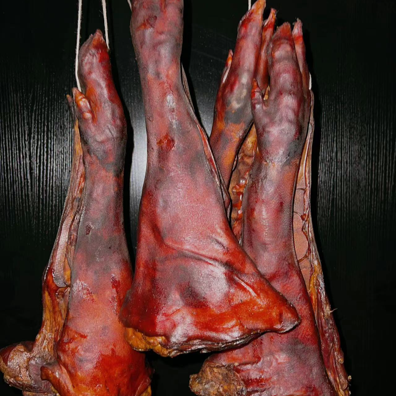 【腊猪脚】湖南农家米糠烟熏腊猪脚正宗家乡特产