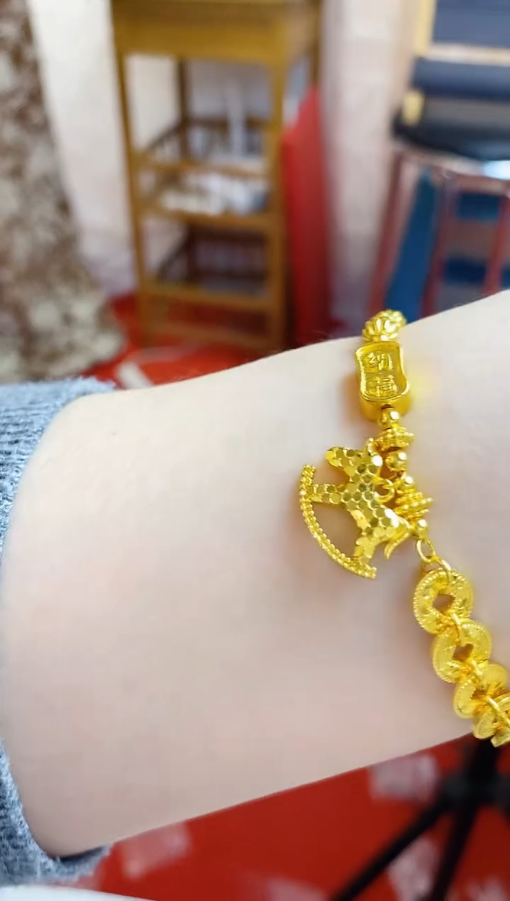 合金无004小马铜钱手链