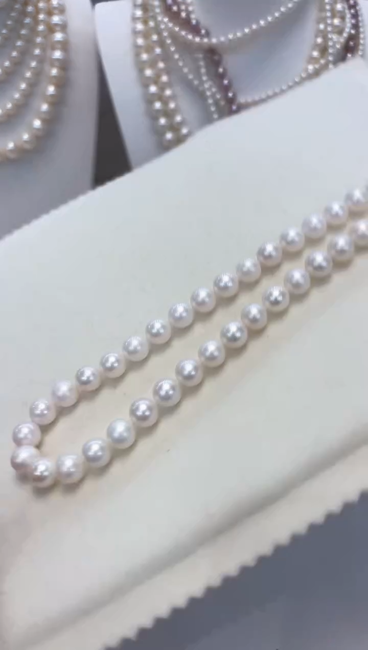 【闪购商品】淡水珍珠颈饰银S925镶嵌8.5-9.5mm