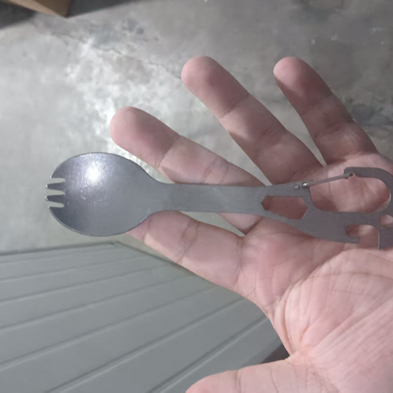 石洗纯钛多用勺（卡扣不锈钢）