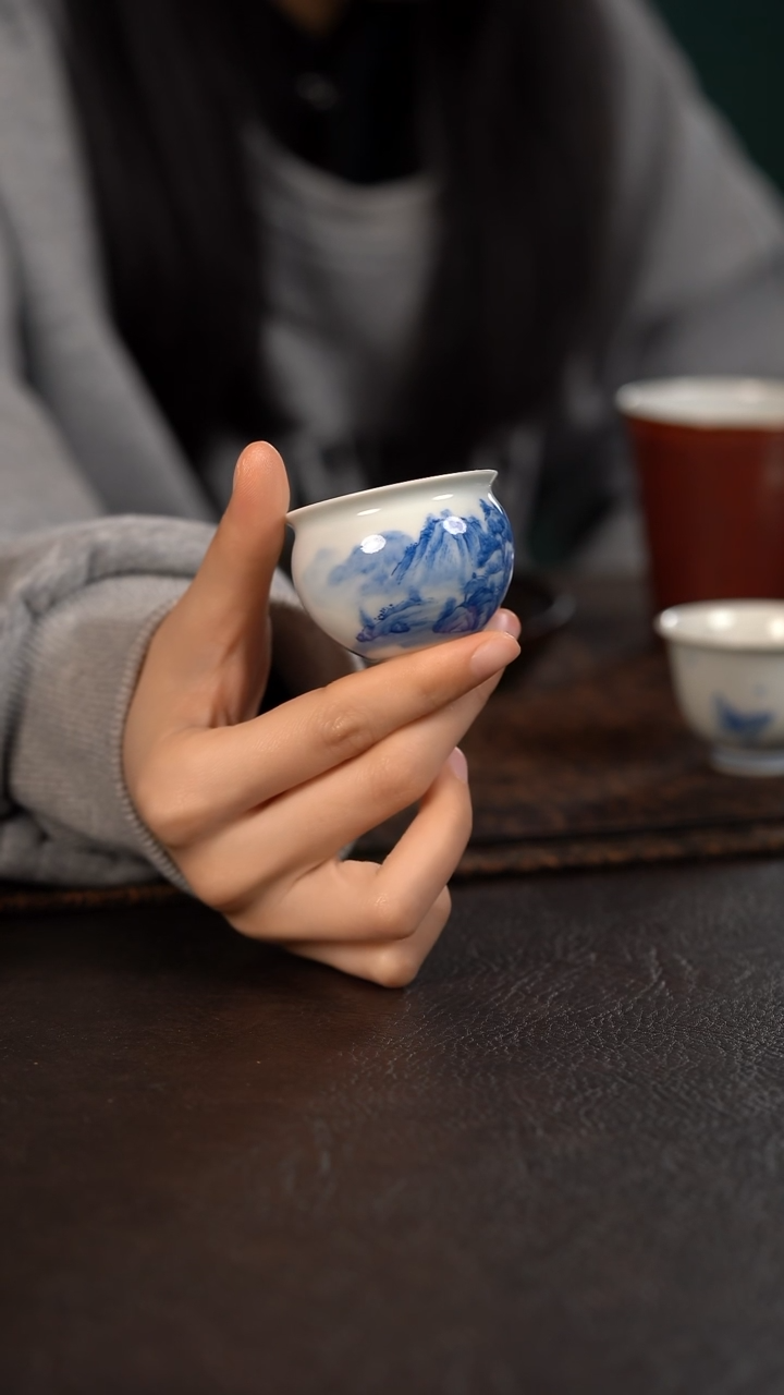 【闪购商品】杯聚澜堂山水小缸杯