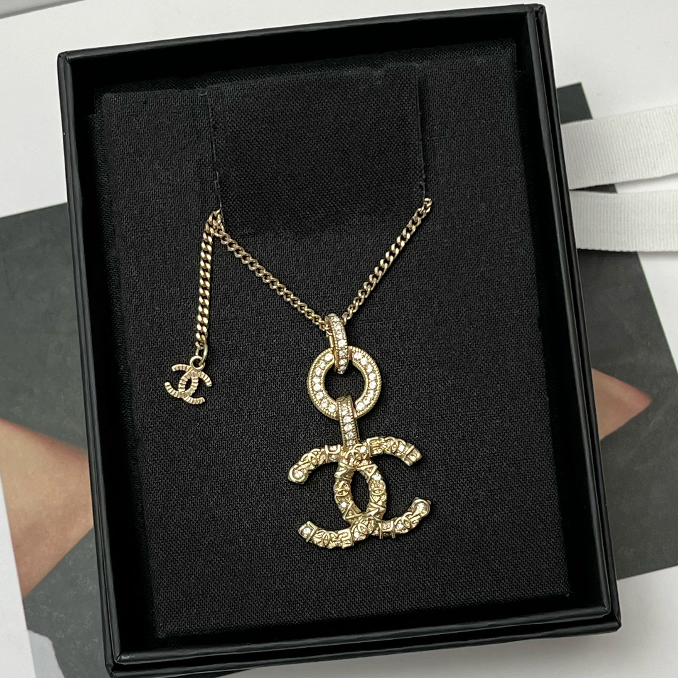 未使用 Chanel/香奈儿 经典双C浮雕项链 05176